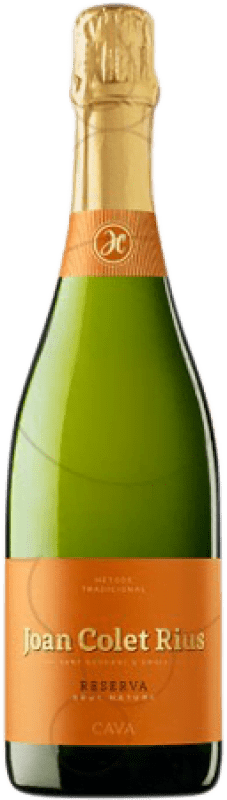 14,95 € Envio grátis | Espumante branco Joan Colet Rius Brut Nature Reserva D.O. Cava Catalunha Espanha Macabeo, Chardonnay, Parellada Garrafa 75 cl