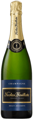 39,95 € 送料無料 | 白スパークリングワイン Nicolas Feuillatte Brut グランド・リザーブ A.O.C. Champagne フランス Pinot Black, Chardonnay, Pinot Meunier ボトル 75 cl