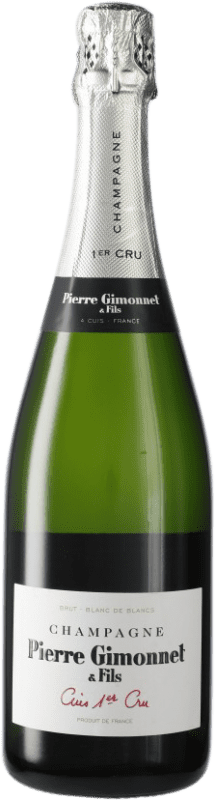 54,95 € Envio grátis | Espumante branco Pierre Gimonnet Cuis 1er Cru Brut Grande Reserva A.O.C. Champagne França Chardonnay Garrafa 75 cl