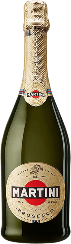 9,95 € Envío gratis | Espumoso blanco Martini Brut Joven D.O.C. Prosecco Italia Glera, Prosecco Botella 75 cl