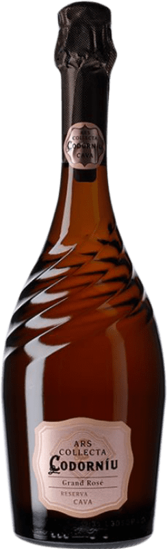 23,95 € 免费送货 | 玫瑰气泡酒 Codorníu Ars Collecta Gran Rosé 大储备 D.O. Cava 加泰罗尼亚 西班牙 瓶子 75 cl