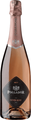 19,95 € Бесплатная доставка | Розовое игристое вино Follador Brut — брют Cuvée, Rosé — Розе молодое D.O.C. Italy Италия Moscato — Мускат, Glera — Глера 75 cl