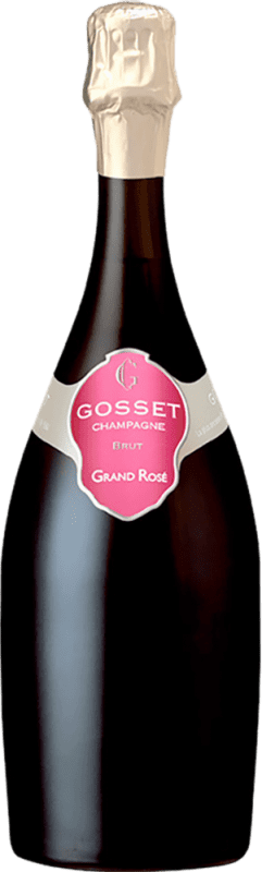 218,95 € 送料無料 | ロゼのスパークリングワイン Gosset Grand Brut — ブリュット Rosé — ロゼ グラン・レセルバ A.O.C. Champagne フランス Pinot Noir — ピノ・ノワール, Chardonnay — シャルドネ マグナムボトル 1,5 L