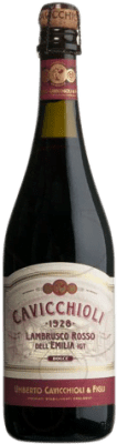 6,95 € 免费送货 | 红汽酒 Cavicchioli Rosso D.O.C. Lambrusco di Sorbara 意大利 Lambrusco 瓶子 75 cl