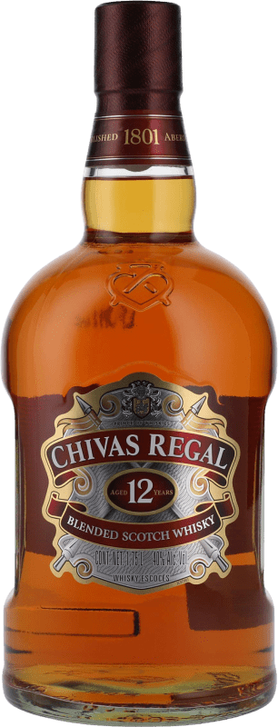 21,95 € 免费送货 | 调和威士忌 Chivas Regal 珍藏 英国 12 岁 中瓶装 50 cl