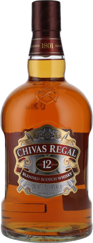 22,95 € 免费送货 | 威士忌混合 Chivas Regal 预订 英国 12 岁 瓶子 Medium 50 cl