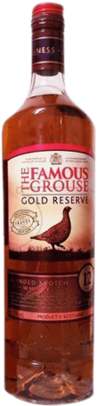 31,95 € Envio grátis | Whisky Blended Glenturret Famous Grouse Gold Reserva Reino Unido 12 Anos Garrafa 1 L