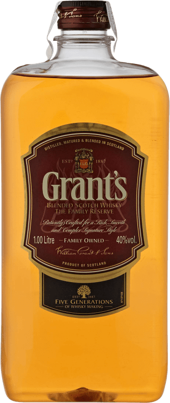 14,95 € Spedizione Gratuita | Whisky Blended Grant & Sons Grant's Regno Unito Bottiglia Fiaschetta 1 L