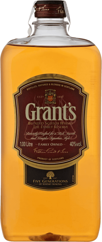 14,95 € Free Shipping | Whisky Blended Grant & Sons Grant's United Kingdom Hip Flask Bottle 1 L