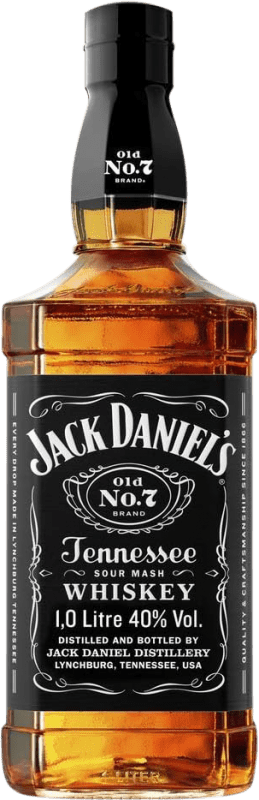 33,95 € Spedizione Gratuita | Whisky Bourbon Jack Daniel's Old Nº 7 stati Uniti 1 L