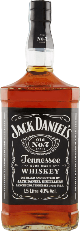 59,95 € Envoi gratuit | Whisky Bourbon Jack Daniel's Old Nº 7 États Unis Bouteille Spéciale 1,5 L