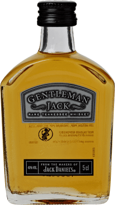 4,95 € Envío gratis | Whisky Bourbon Jack Daniel's Gentleman Jack Reserva Estados Unidos Botellín Miniatura 5 cl