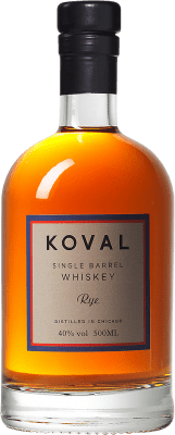 42,95 € Free Shipping | Whisky Blended Koval Rye Reserve Chicago United States Medium Bottle 50 cl