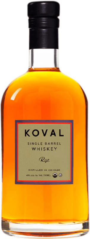61,95 € Envio grátis | Whisky Blended Koval Rye Reserva Chicago Estados Unidos Garrafa Medium 50 cl