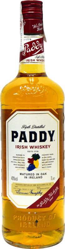 23,95 € Envío gratis | Whisky Blended Paddy Irish Whiskey Irlanda Botella 1 L