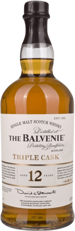 81,95 € Kostenloser Versand | Single Malt Whisky Balvenie Triple Cask — Dreifachfass Großbritannien 12 Jahre 1 L