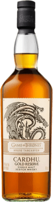 72,95 € Kostenloser Versand | Whiskey Single Malt Cardhu Gold House Targaryen Game of Thrones Reserve Großbritannien Flasche 70 cl