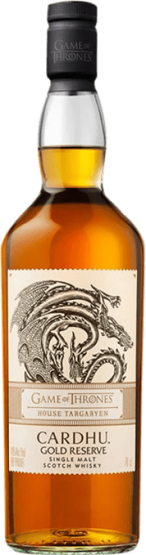72,95 € Envío gratis | Whisky Single Malt Cardhu Gold House Targaryen Game of Thrones Reserva Reino Unido Botella 70 cl