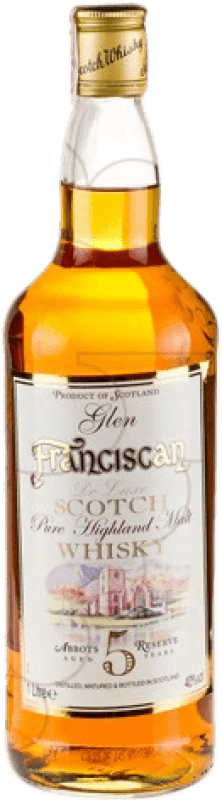 13,95 € Envío gratis | Whisky Single Malt Glen Franciscan Reino Unido 5 Años Botella 1 L