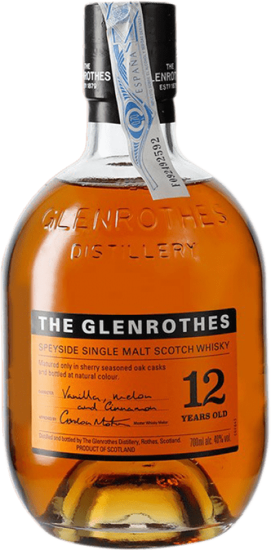 59,95 € Kostenloser Versand | Whiskey Single Malt Glenrothes Speyseite Großbritannien 12 Jahre Flasche 70 cl
