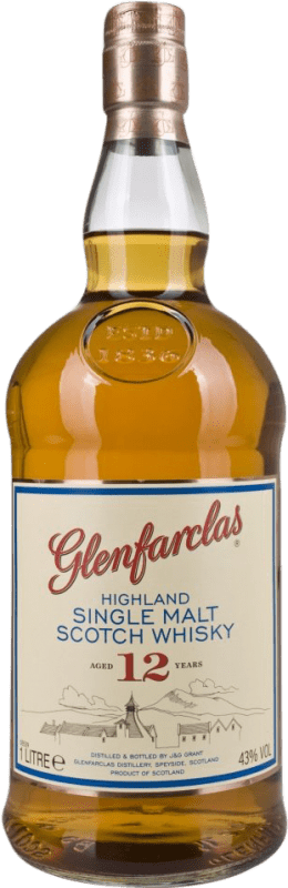 59,95 € Envio grátis | Whisky Single Malt Glenfarclas Reino Unido 12 Anos Garrafa 1 L