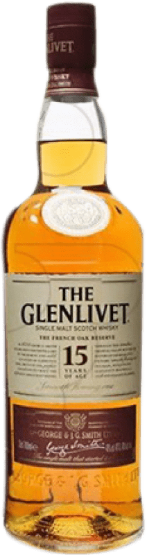 82,95 € Envio grátis | Whisky Single Malt Glenlivet Reino Unido 15 Anos Garrafa 1 L