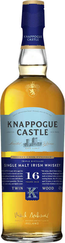 95,95 € Free Shipping | Whisky Single Malt Knappogue Castle Ireland 16 Years Bottle 70 cl