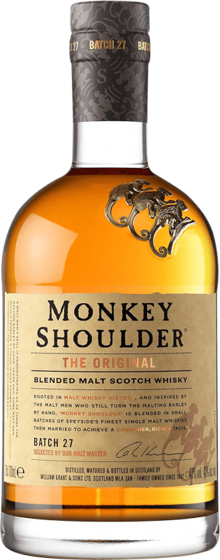 36,95 € Бесплатная доставка | Купажированный виски Grant & Sons Monkey Shoulder Объединенное Королевство 70 cl