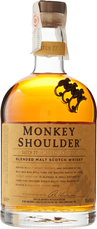 42,95 € Spedizione Gratuita | Whisky Single Malt Grant & Sons Monkey Shoulder Regno Unito Bottiglia 1 L