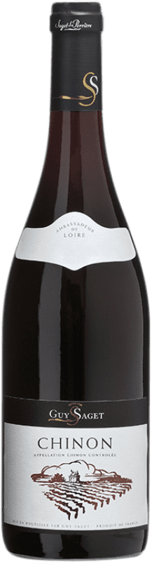 11,95 € Spedizione Gratuita | Vino rosso Saget La Perrière Guy Saget A.O.C. Chinon Loire Francia Cabernet Franc Bottiglia 75 cl