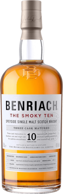 48,95 € 免费送货 | 威士忌单一麦芽威士忌 The Benriach Peated Malt 英国 10 岁 瓶子 70 cl