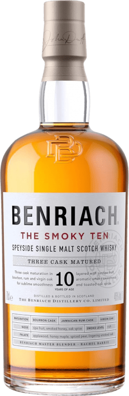 52,95 € Kostenloser Versand | Single Malt Whisky The Benriach Peated — Getorft Großbritannien 10 Jahre 70 cl