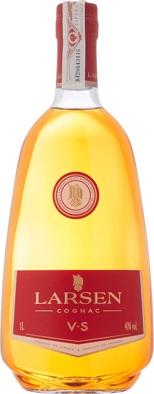 42,95 € Envío gratis | Coñac Larsen Rojo V.S. Very Special Francia Botella 1 L