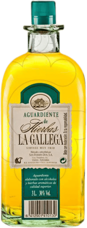 42,95 € Бесплатная доставка | Травяной ликер La Gallega Испания Бутылка Иеровоам-Двойной Магнум 3 L