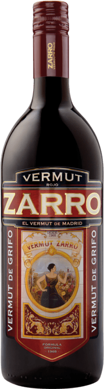 8,95 € Envío gratis | Vermut Sanviver Zarro Grifo Rojo Tinto España 1 L