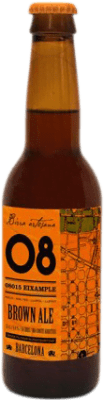 3,95 € Free Shipping | Beer Birra Artesana 08 Eixample Brown Ale Spain One-Third Bottle 33 cl