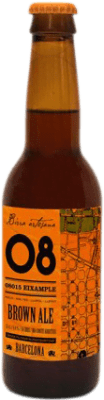 4,95 € Free Shipping | Beer Birra Artesana 08 Eixample Brown Ale Spain Third-Liter Bottle 33 cl