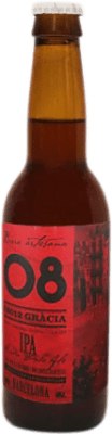 4,95 € Kostenloser Versand | Bier Birra Artesana 08 Gràcia IPA — India Pale Ale Spanien Drittelliterflasche 33 cl