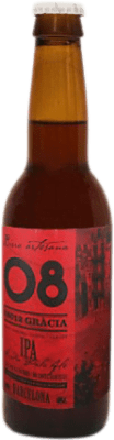 3,95 € Kostenloser Versand | Bier Birra Artesana 08 Gràcia IPA Spanien Drittel-Liter-Flasche 33 cl