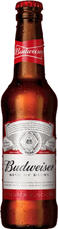 2,95 € Envio grátis | Cerveja Budweiser Estados Unidos Garrafinha Terço 33 cl