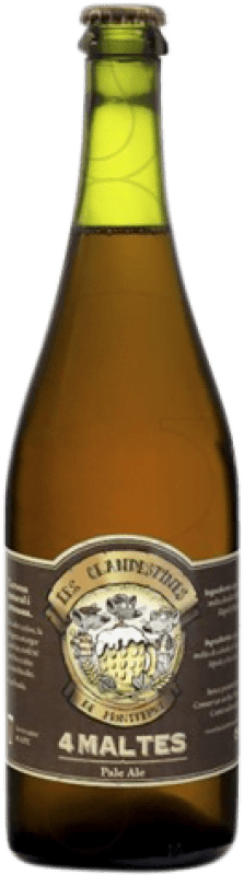 5,95 € Envío gratis | Cerveza Les Clandestines 4 Maltes España Botella 75 cl