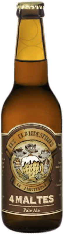 2,95 € Kostenloser Versand | Bier Les Clandestines 4 Maltes Spanien Drittel-Liter-Flasche 33 cl