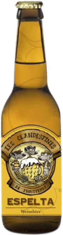 2,95 € Kostenloser Versand | Bier Les Clandestines Espelta Weissbier — Weiß Spanien Drittelliterflasche 33 cl