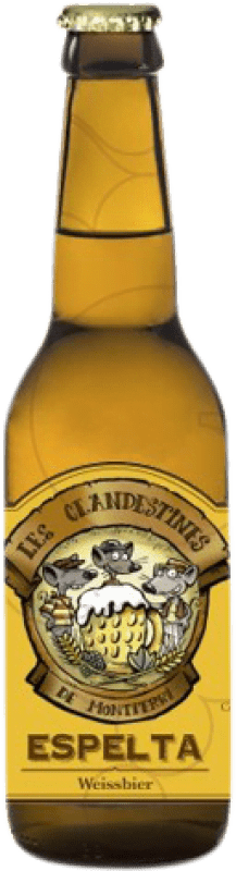2,95 € Envío gratis | Cerveza Les Clandestines Espelta España Botellín Tercio 33 cl