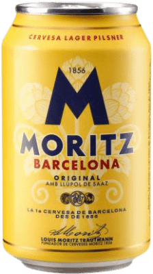 1,95 € Envío gratis | Cerveza Moritz Cataluña España Lata 33 cl