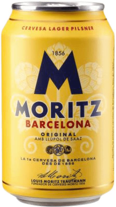 2,95 € 送料無料 | ビール Moritz Lager, オリジナル, Pilsner — ピルスナー カタロニア スペイン 缶 33 cl