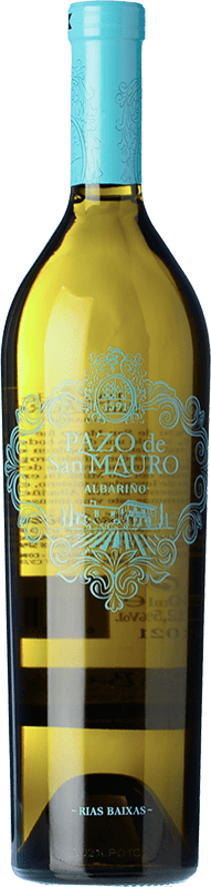 21,95 € Envoi gratuit | Vin blanc Pazo de San Mauro Jeune D.O. Rías Baixas Galice Espagne Albariño Bouteille 75 cl