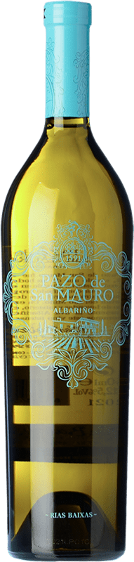 22,95 € Envío gratis | Vino blanco Pazo de San Mauro Joven D.O. Rías Baixas Galicia España Albariño Botella 75 cl