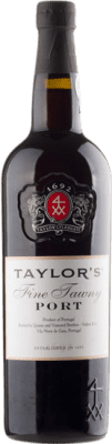 16,95 € Free Shipping | Fortified wine Taylor's Fine Tawny I.G. Porto Porto Portugal Tempranillo, Touriga Franca, Touriga Nacional, Tinta Amarela, Tinta Cão, Tinta Barroca Bottle 75 cl