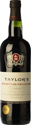 23,95 € Envío gratis | Vino Generoso Fortificado Taylor's LBV Late Bottled Vintage I.G. Porto Oporto Portugal Tempranillo, Touriga Franca, Touriga Nacional, Tinta Amarela, Tinta Cão, Tinta Barroca Botella 75 cl